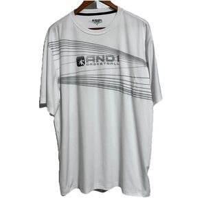 Vintage AND1 Basketball Logo T-Shirt White And Gray 90s Y2K Large